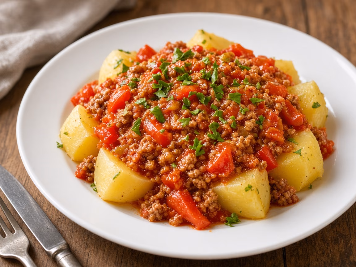 Paprika-Hack-Kartoffeln